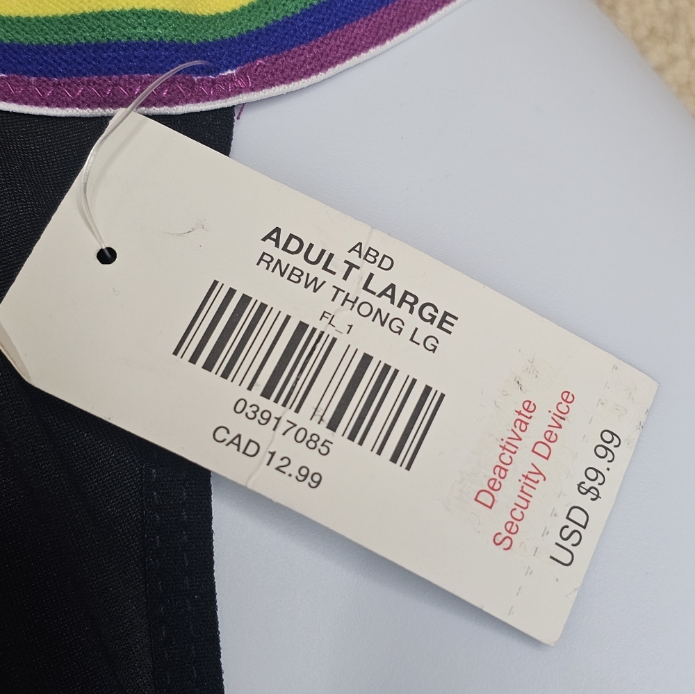 BodyRage: Rainbow Cris-Cross Thong Panties NWT!! - Picture 5 of 9